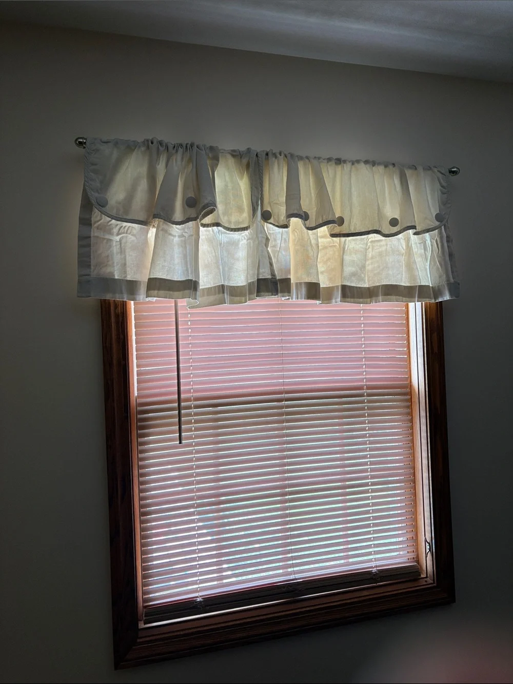 8 Home Valance Set in Beige or Lt. Khaki - Neutral Window Valance